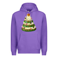 Purple white christmas cookie cake Premium Hoodie - FaDigitalArtStudio