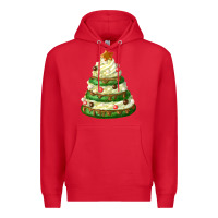 Red white christmas cookie cake Premium Hoodie - FaDigitalArtStudio