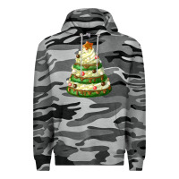 Slate Camo white christmas cookie cake Premium Hoodie - FaDigitalArtStudio