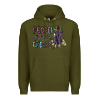 Army Green people give me the creeps Premium Hoodie - CowhideDigitalArt