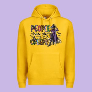 People Give Me The Creeps Premium Hoodie Designed By Cowhidedigitalart