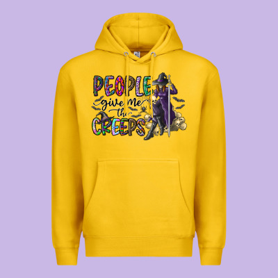 People Give Me The Creeps Premium Hoodie Designed By Cowhidedigitalart