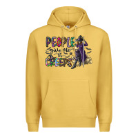 Antique Gold people give me the creeps Premium Hoodie - CowhideDigitalArt