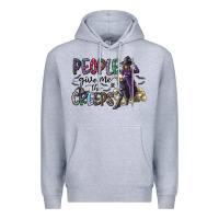 Heather Grey people give me the creeps Premium Hoodie - CowhideDigitalArt