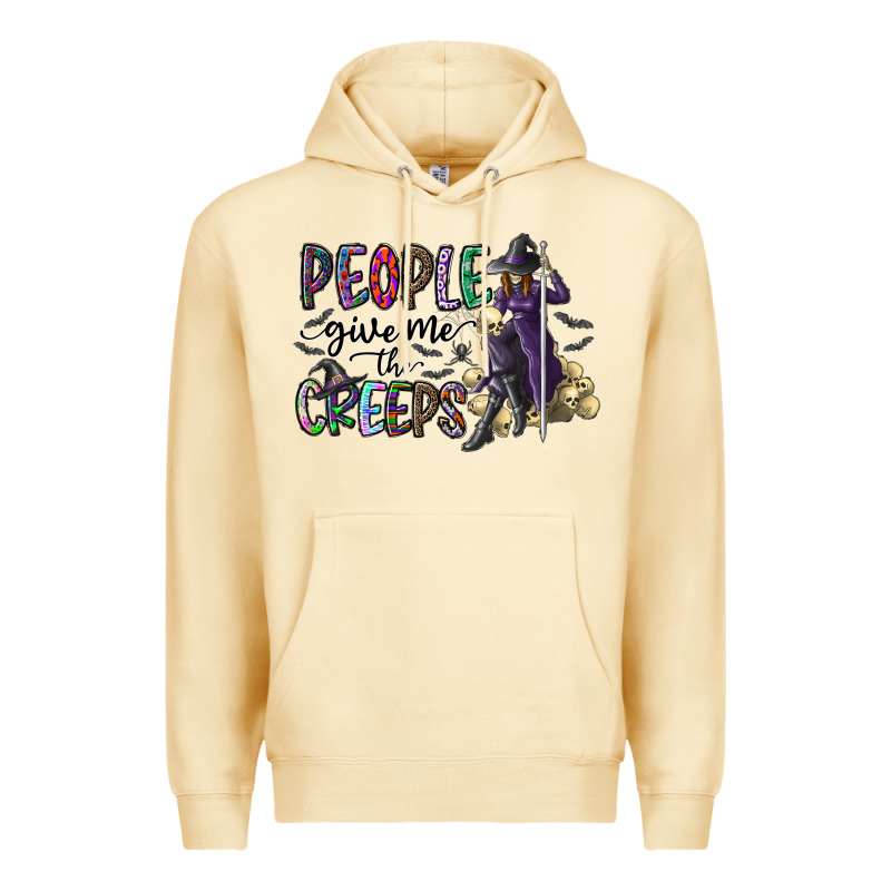 People Give Me The Creeps Premium Hoodie by CowhideDigitalArt | Teevron