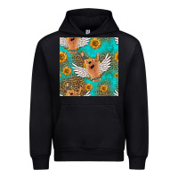 Black rock n roll hands seamless pattern Urban Hoodie - HRA Design Shop