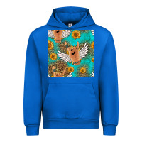 Cobalt rock n roll hands seamless pattern Urban Hoodie - HRA Design Shop