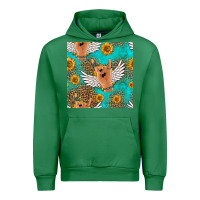 Emerald rock n roll hands seamless pattern Urban Hoodie - HRA Design Shop