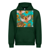 Forest Green rock n roll hands seamless pattern Urban Hoodie - HRA Design Shop