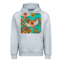 Heather Grey rock n roll hands seamless pattern Urban Hoodie - HRA Design Shop