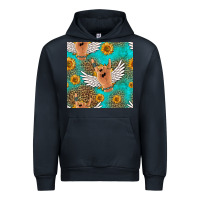Navy rock n roll hands seamless pattern Urban Hoodie - HRA Design Shop