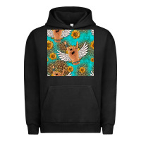 Pigment Black rock n roll hands seamless pattern Urban Hoodie - HRA Design Shop