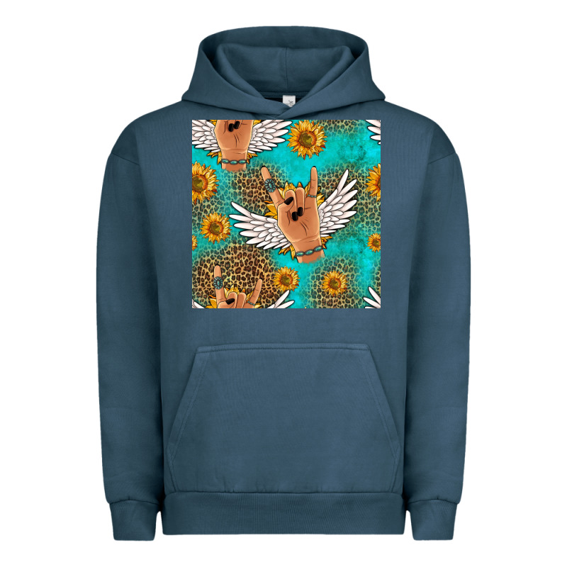 Rock N Roll Hands Seamless Pattern Urban Hoodie by HRA Design Shop | Teevron