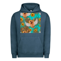 Pigment Midnight Navy rock n roll hands seamless pattern Urban Hoodie - HRA Design Shop