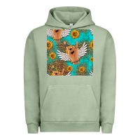 Pigment Oil Green rock n roll hands seamless pattern Urban Hoodie - HRA Design Shop