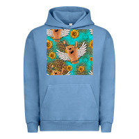 Pigment Pebble Blue rock n roll hands seamless pattern Urban Hoodie - HRA Design Shop