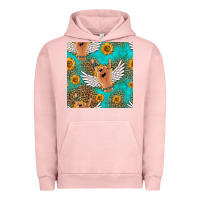Pigment Salmon rock n roll hands seamless pattern Urban Hoodie - HRA Design Shop