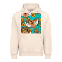Sandshell rock n roll hands seamless pattern Urban Hoodie - HRA Design Shop