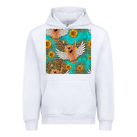 White rock n roll hands seamless pattern Urban Hoodie - HRA Design Shop