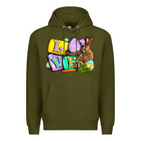 Army Green Love Easter Day Premium Hoodie - CowGirlArtShop
