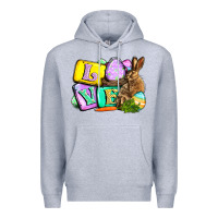 Heather Grey Love Easter Day Premium Hoodie - CowGirlArtShop