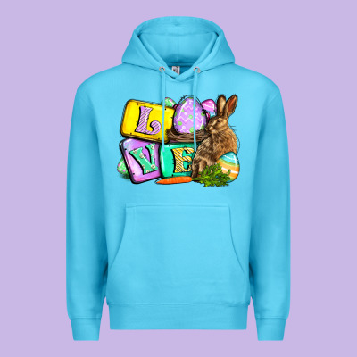Love Easter Day Premium Hoodie Designed By Cowgirlartshop