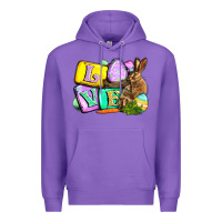 Purple Love Easter Day Premium Hoodie - CowGirlArtShop