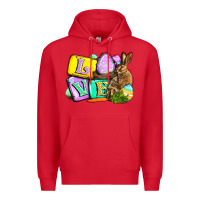 Red Love Easter Day Premium Hoodie - CowGirlArtShop