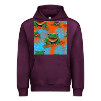 Mauve Wine funny frogs seamless pattern Urban Hoodie - HRA Design Shop