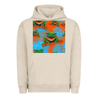 Pigment French Oak funny frogs seamless pattern Urban Hoodie - HRA Design Shop