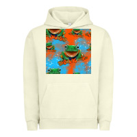 Pigment Pistachio funny frogs seamless pattern Urban Hoodie - HRA Design Shop