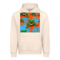 Sandshell funny frogs seamless pattern Urban Hoodie - HRA Design Shop