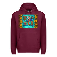 Burgundy boom bitch get out the way skinny metal can holder Premium Hoodie - HRA Design Shop