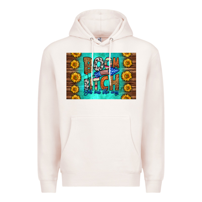 Boom Bitch Get Out The Way Skinny Metal Can Holder Premium Hoodie by HRA Design Shop | Teevron