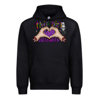 Black this girl loves halloween Urban Hoodie - CowhideDigitalArt