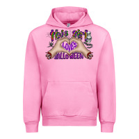 Fuchsia Pink this girl loves halloween Urban Hoodie - CowhideDigitalArt