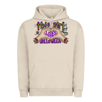 Pigment French Oak this girl loves halloween Urban Hoodie - CowhideDigitalArt