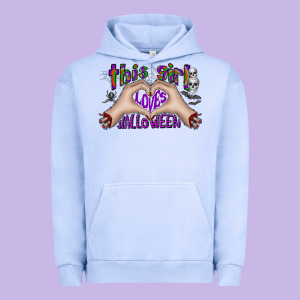 This Girl Loves Halloween Urban Hoodie Designed By Cowhidedigitalart