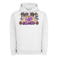 Pigment Lunar Rock this girl loves halloween Urban Hoodie - CowhideDigitalArt