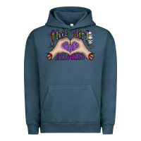 Pigment Midnight Navy this girl loves halloween Urban Hoodie - CowhideDigitalArt