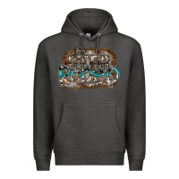 Charcoal Heather deer rodeo Premium Hoodie - SublimationCraftShop