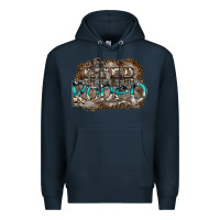Navy deer rodeo Premium Hoodie - SublimationCraftShop