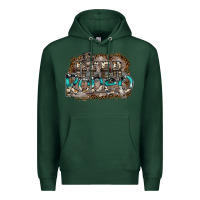Sports Green deer rodeo Premium Hoodie - SublimationCraftShop