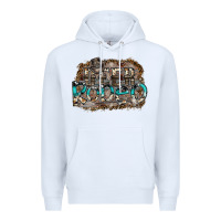 White deer rodeo Premium Hoodie - SublimationCraftShop