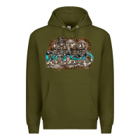 Army Green deer rodeo Premium Hoodie - SublimationCraftShop