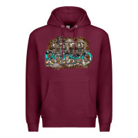 Burgundy deer rodeo Premium Hoodie - SublimationCraftShop