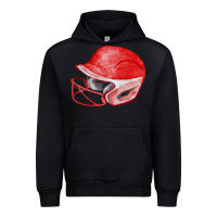 Black red softball helmet fa element Urban Hoodie - FaDigitalArtStudio