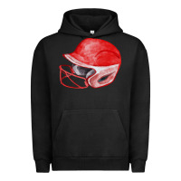 Pigment Black red softball helmet fa element Urban Hoodie - FaDigitalArtStudio