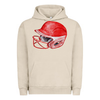 Pigment French Oak red softball helmet fa element Urban Hoodie - FaDigitalArtStudio