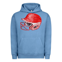 Pigment Pebble Blue red softball helmet fa element Urban Hoodie - FaDigitalArtStudio